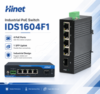Switch Ethernet Industrial Gigabit de 4 Puertos con Uplink SFP de 1G, Switch de Red para Riel DIN EN50155 12-57VDC para Ferrocarril