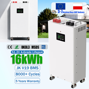 Stock UE Batterie verticale LiFePO4 48V 51.2V 16kWh 15kWh avec BMS JK V19 pour ESS domestique AKKU, durée de vie 8000+ cycles - Product Image 1