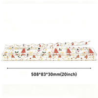 Supports de Mahjong en Acrylique Thème Noël, 20 pouces, en Forme de U Ondulée, pour Jeu de Mahjong Américain NMJL