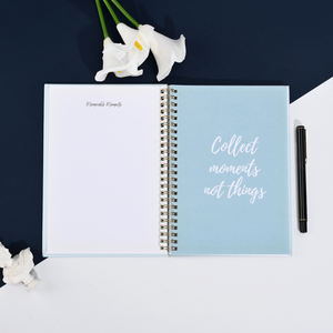 Impresión personalizada hoja de oro Logo espiral A5 semanal diario personalizado viaje organizador planificación Agenda viaje diario planificador - Product Image 5