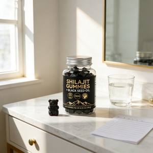Gummies de Shilajit Noir à Marque Blanche OEM – Pur Boost d'Énergie de l'Himalaya, Antioxydant, Beauté et Vitalité pour Adultes – 60 Comprimés - Product Image 3