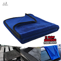 Serviette de séchage de voiture en microfibre simple face BSCI 900 g/m² 60x90, épaissie, avec logo personnalisé