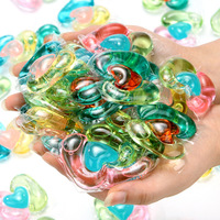 Perles de lessive à trois compartiments, trois-en-un, puissant détachant, parfum floral fruité longue durée, lessive ultra-concentrée
