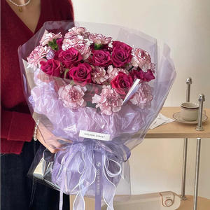 Papier d'emballage imperméable de bouquet floral de film de gelée du cristal OPP de cellophane coloré par Offre Spéciale avec le revêtement de PVC - Product Image 5