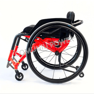 כסא גלגלים ספורטיבי מתקפל קל משקל, ידני, מפעיל, מסיבי פחמן של MUNIU - Product Image 4