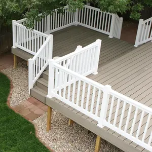 PVC Vinyl Plastic Balcony Porch Stair Deck Railing PVC Handrail