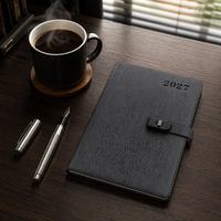 Carnet personnalisé à spirale, reliure à fils, couverture rigide en cuir, format A5, pour le bureau, cadeau promotionnel
