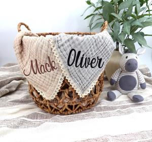 Coperta <span class=keywords><strong>per</strong></span> Neonati in Mussola Biologica Kaiyue, Personalizzata con <span class=keywords><strong>Nome</strong></span> Ricamato, Regalo <span class=keywords><strong>per</strong></span> Baby Shower - Product Image 2