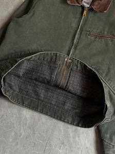 Veste en toile de coton épaisse de haute qualité avec logo personnalisé, style vintage Detroit, effet délavé et usé pour hommes - Product Image 3