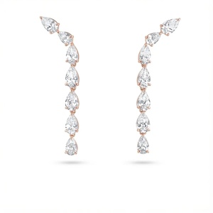 Pendientes Largos con Diamantes en Forma de Gota - Oro de 9k, 14k, 18k - Product Image 4