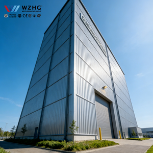 Structure en acier préfabriquée haute résistance pour hangar industriel, certifiée CE, prête à l'emploi, galvanisée, peinte anti-rouille, garantie 50 ans - Product Image 1