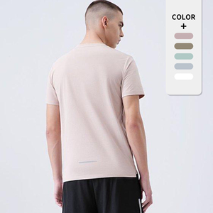 Men Running <b>Reflective</b> Stripe T-shirt Short Sleeve Sport Tees Gym Fitness Male Jogging Homme Athletic Shirt <b>Tops</b> - Product Image 1