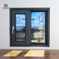 Fenêtres coulissantes en aluminium de style européen, prix de gros, double vitrage, style moderne, isolation thermique