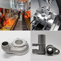 Pièces moulées en fonte pour pompes à eau/vannes/hélices/pièces de machines, en acier inoxydable et en fonte ductile, avec usinage CNC