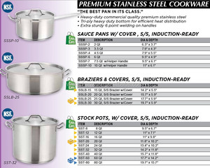 NSF/LFGB Commercial Cookware Stainless Steel Stockpot Sets for Restaurant Kitchen - Product Image 3