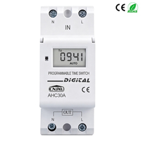 Nuevo Tipo de Interruptor de Tiempo Digital Programable Semanal de 7 Días para Riel DIN, 2 Cables, Control de Relé Temporizador, CA 220V 230V 12V 24V 48V 16A 30A 40A