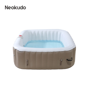 <span class=keywords><strong>Spa</strong></span> <span class=keywords><strong>gonflable</strong></span> carré avec <span class=keywords><strong>couverture</strong></span>, <span class=keywords><strong>spa</strong></span> portable pour 4 personnes - 158 gallons, couleur marron, <span class=keywords><strong>spa</strong></span> populaire - Product Image 2