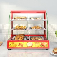 26 ''Food Warmer Display Hot Food Arbeits platte Fall Commercial Buffet Restaurant beheizter Schrank 3 Tier Warmer Display Showcase