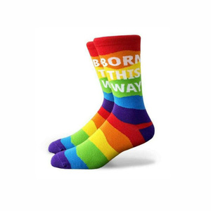 Chaussettes <span class=keywords><strong>LGBT</strong></span> GAY SLOGAN, chaussettes de fierté pour hommes - Product Image 2
