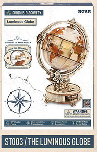 Robotime Rokr Contact: Sconto sul <span class=keywords><strong>Globo</strong></span> Luminoso ST003, Giocattolo in Legno Fai-da-Te, Puzzle 3D per Adulti - Product Image 5