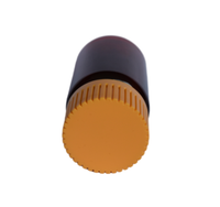 Bouteille en plastique PET ambre foncé de 70ml avec bouchons en aluminium pour préparation orale solide Pilule, tablette, capsule Original Usine pas cher