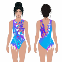 Vêtements de gymnastique pour filles Rubans colorés Tutu de ballet étincelant Strass avec tenue de danse pour tout-petits noir bleu violet