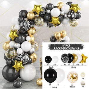 Black Golden Balloon Garland Arch kit coriandoli palloncino in lattice laurea matrimonio compleanno palloncini Decor Baby Shower Favor - Product Image 4
