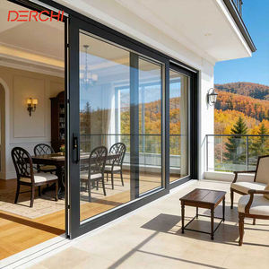 Puerta Corredera de Patio DERCHI NFRC USA Resistente a Huracanes y Viento, con Recubrimiento en Polvo, 96 x 80, Doble Vidrio, Exterior de Aluminio - Product Image 1