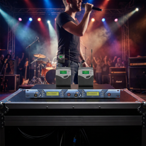 BK5101 Sistema de Monitoreo Inalámbrico In-Ear Profesional con 2 Receptores y Transmisor Doble para Escenario - Product Image 3
