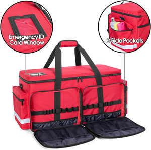 Bán buôn lớn <span class=keywords><strong>CE</strong></span> cấp giấy chứng nhận Tote y tế khẩn cấp Duffle Túi Viện trợ đầu tiên rỗng với ngăn cho oxy Tank hộp Viện trợ đầu tiên - Product Image 3