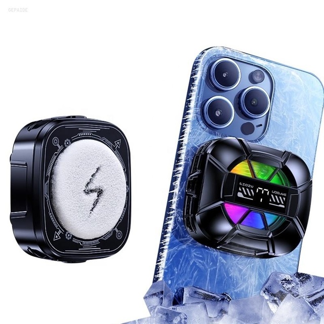 Gepaide TL26 RGB Ice Magnetic Gaming Cooling Fan Type C and LCD Display Mobile Phone Holder