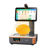 Balance de pesage POS avec écran tactile, impression d'étiquettes de reconnaissance d'images par IA, code-barres, Intel N5105, 8 Go de RAM, PSJ2500