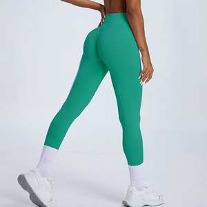 Mujeres Activewear Elástico Deporte Fitness Gimnasio Sin Costuras Cintura Alta Yoga Pantalones Leggings <span class=keywords><strong>De</strong></span> Gimnasio Pour Femmes Leggings - Product Image 5