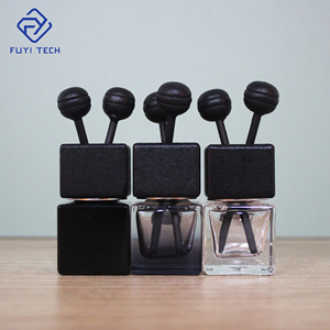 Botol parfum Ventilasi udara mobil Outlet otomatis, botol kaca penyebar minyak esensial 8ml kualitas tinggi dengan klip hitam - Product Image 4