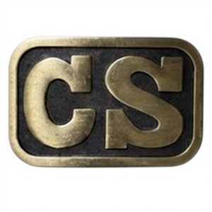 Hebilla de Cinturón Rectangular Estilo Vintage CS con Correa de Cuero Negro Genuino - Herrajes Metálicos Duraderos para Colección Histórica - Product Image 6