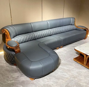 Nuovo <span class=keywords><strong>Divano</strong></span> in Pelle Stile Cinese in Legno Massello per Soggiorno, <span class=keywords><strong>Divano</strong></span> Angolare in Pelle Semplice ed Elegante, <span class=keywords><strong>Divano</strong></span> di Piccole <span class=keywords><strong>e</strong></span> Medie Dimensioni - Product Image 6