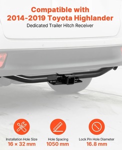 Hochwertige Anhängerkupplung Klasse 3 mit 2-Zoll-Aufnahme für Toyota Highlander 14-19 - Product Image 4