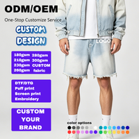 Short en jean à ourlet effiloché pour homme, bleu clair délavé, avec passants de ceinture, fermeture éclair, poche à monnaie, poche arrière, coupe ample, longueur mi-cuisse, idéal pour la plage
