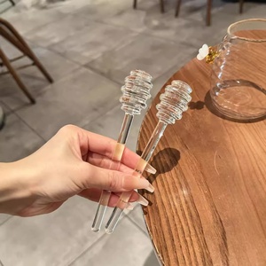 Cuchara de Vidrio Transparente para Miel, Cuchara Especial <span class=keywords><strong>Gourmet</strong></span>, Varilla para Mezclar, Creativa y Bonita, Mango Largo de 20 cm, para Café y Mermelada - Product Image 2