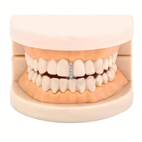 Trendy Punk Hip Hop dientes Grillz Bling divertidos Clips individuales Grillz moda oro plata Color solo Dental Braces regalo