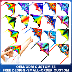 Publicité promotionnelle personnalisée, promotion d'un <span class=keywords><strong>cerf</strong></span>-<span class=keywords><strong>volant</strong></span> miniature triangulaire portable à motif de dessin animé arc-en-ciel - Product Image 1