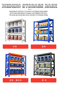 מדפי מתכת מתכווננת כבדה מדפי מתכת עמיד בפני קורוזיה מדפי מערכת אחסון אנכית סלקטיבית למחסנים - Product Image 4