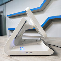 Kiosco de Gestión de Visitantes de Escritorio con Pantalla Dual de 11.6 Pulgadas, Terminal de Consulta de Autoservicio de Alta Resolución