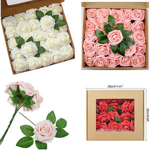 Lote de 25 Rosas Artificiales de Espuma de Polietileno de Alta Calidad, Color Crema Marfil, Hechas <span class=keywords><strong>a</strong></span> Mano, Lujosas, para Bodas, Acción de Gracias, Graduación, Pascua - Product Image 4