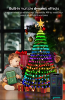Guirlande lumineuse féerique intelligente RGB avec télécommande par application, étanche IP65, lumières LED DIY pour arbre de Noël, décoration intérieure et extérieure