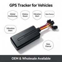 Traceur GPS 4G LTE intelligent pour flotte d'entreprise CA004 avec surveillance vocale, alarme SOS, géolocalisation et alerte de survitesse