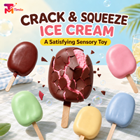 Jouet sensoriel sonore ASMR en forme de bâtonnet glacé comestible et croustillant, texture cireuse, pour l'autisme, à presser, effet cornet de neige