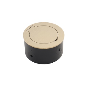 Caja de Salida de Piso Empotrada de Acero Inoxidable con Módulos de Alimentación Dobles para Oficina Moderna - Product Image 2