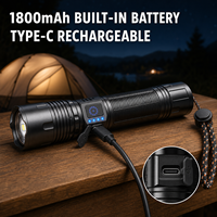 Lampe de travail LED étanche en alliage d'aluminium 5440, faisceau réglable, zoom, Type-C, rechargeable 1800 mAh pour réparation automobile et garage