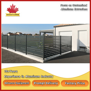 Nhôm riêng tư ngoài trời hàng rào tấm nhà an ninh kim loại nhôm ngang đá đen vườn sân hàng rào - Product Image 4